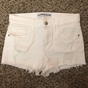 Express white shorts